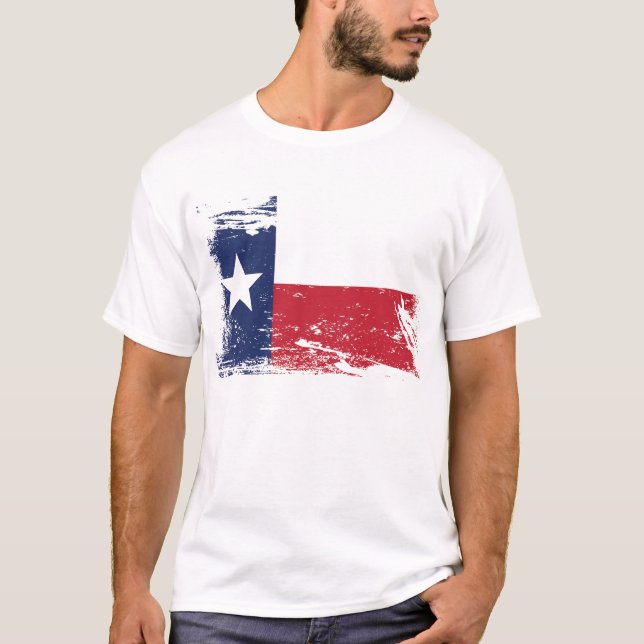 Camiseta Bandeira de Texas do Grunge (Frente)