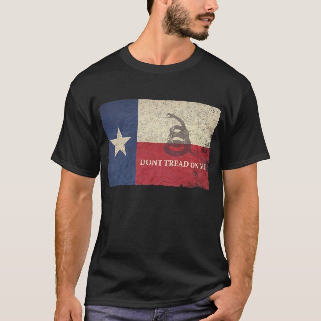 Camiseta Bandeira de Texas e de Gadsden (Frente)