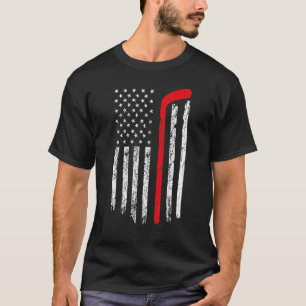Camiseta Bandeira de Treino de Hóquei no Gelo dos EUA Ameri