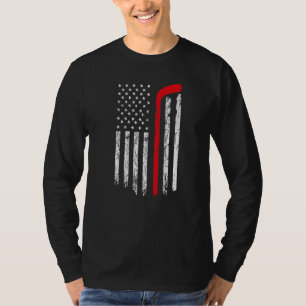 Camiseta Bandeira de Treino de Hóquei no Gelo dos EUA Ameri