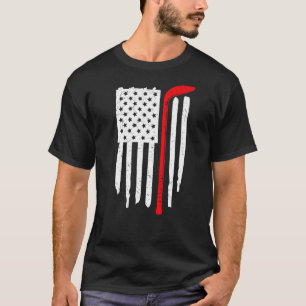 Camiseta Bandeira de Treino de Hóquei no Gelo dos EUA Ameri
