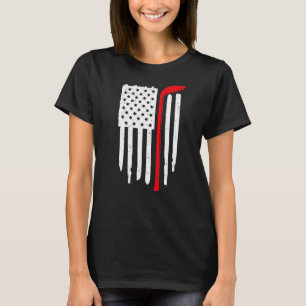 Camiseta Bandeira de Treino de Hóquei no Gelo dos EUA Femin