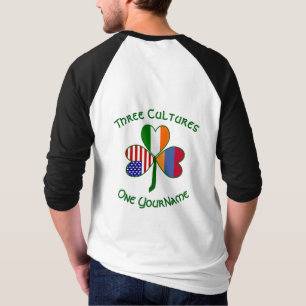 Camiseta Bandeira de Trevo Personalizada Armênio Irlandês A
