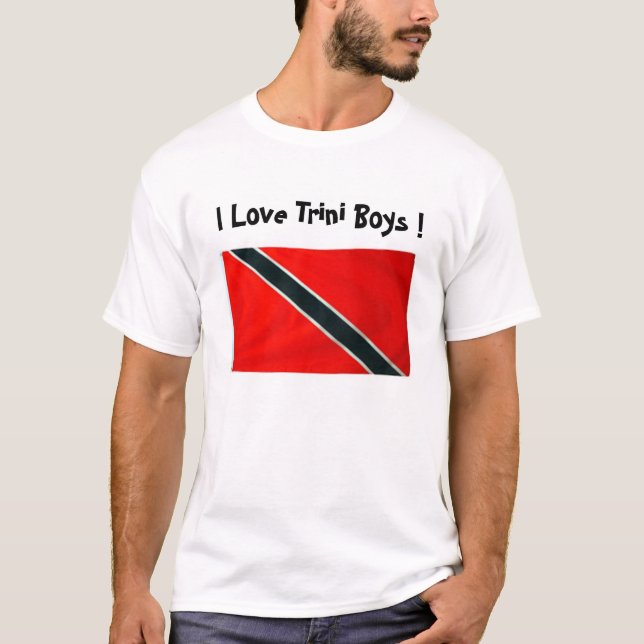 Camiseta BANDEIRA de TRINI, eu amo meninos de Trini! (Frente)
