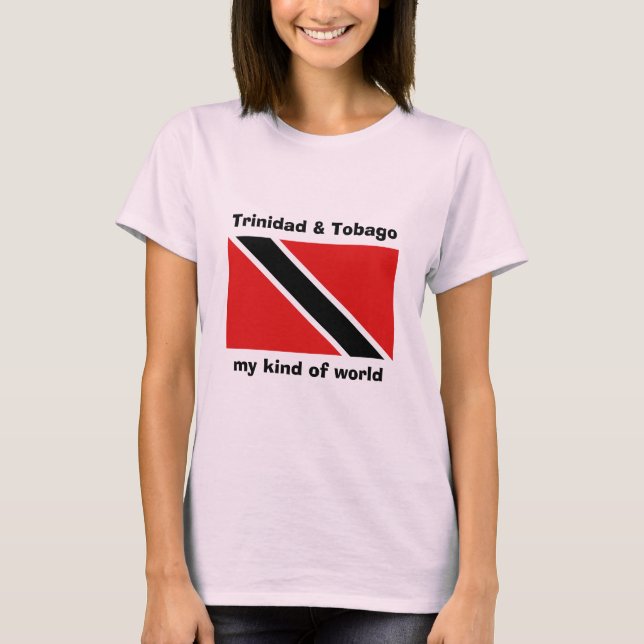 Camiseta Bandeira de Trinidad and Tobago + Mapa + T-shirt (Frente)