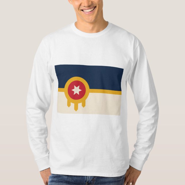Camiseta Bandeira de Tulsa (Oklahoma) (Frente)