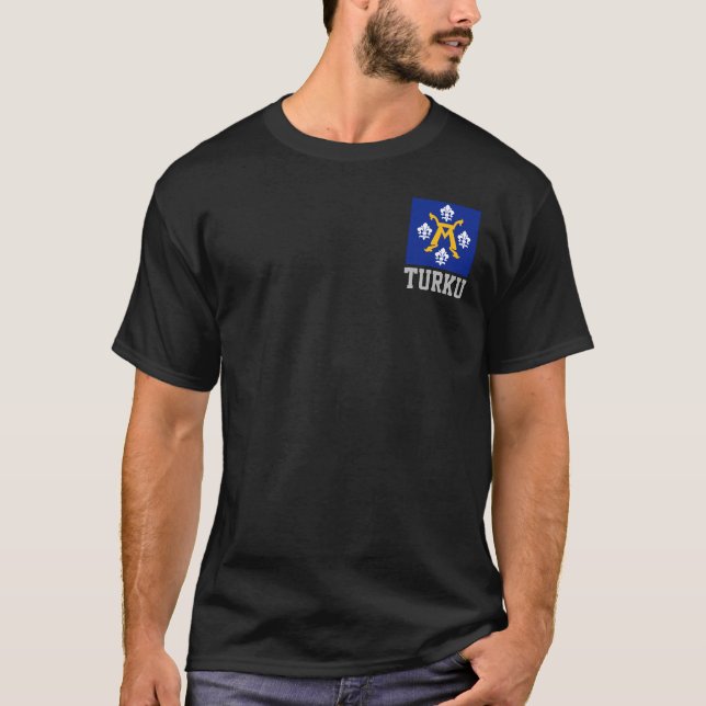 Camiseta Bandeira de Turku, Finlândia (Frente)