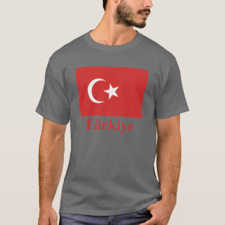 Camiseta Bandeira de Turquia com nome no turco