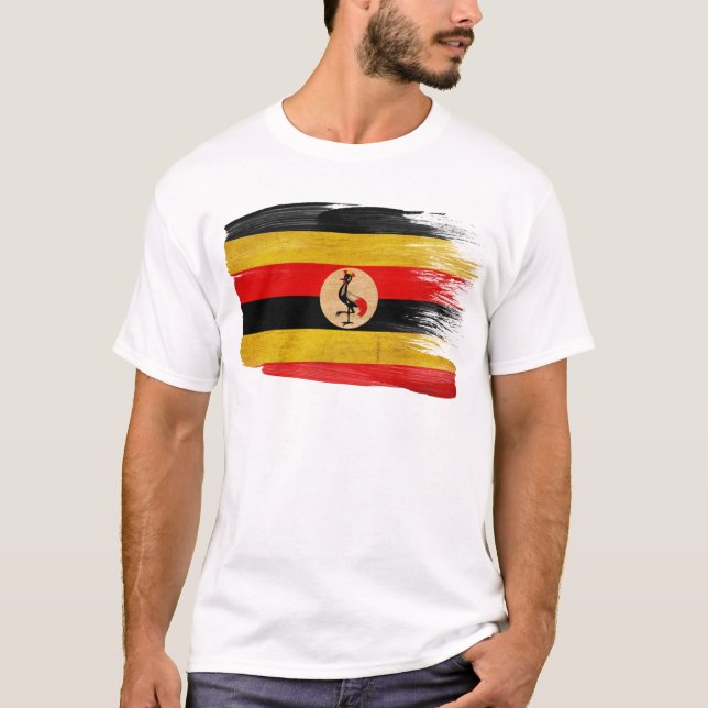 Camiseta Bandeira de Uganda (Frente)