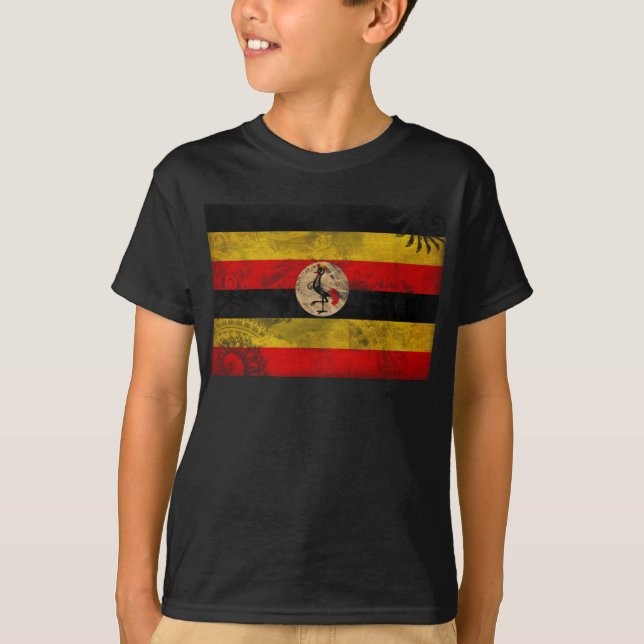 Camiseta Bandeira de Uganda (Frente)