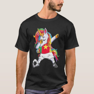 Camiseta Bandeira de Unicórnio Amante de Bola de Futebol do