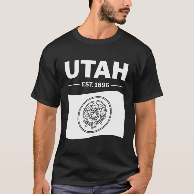 Camiseta bandeira de Utah (Frente)