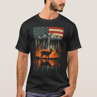 Camiseta Bandeira De Veado Usa Caminhada Ao Ar Livre