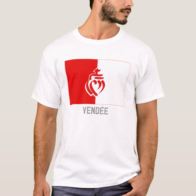 Camiseta Bandeira de Vendée com nome (Frente)