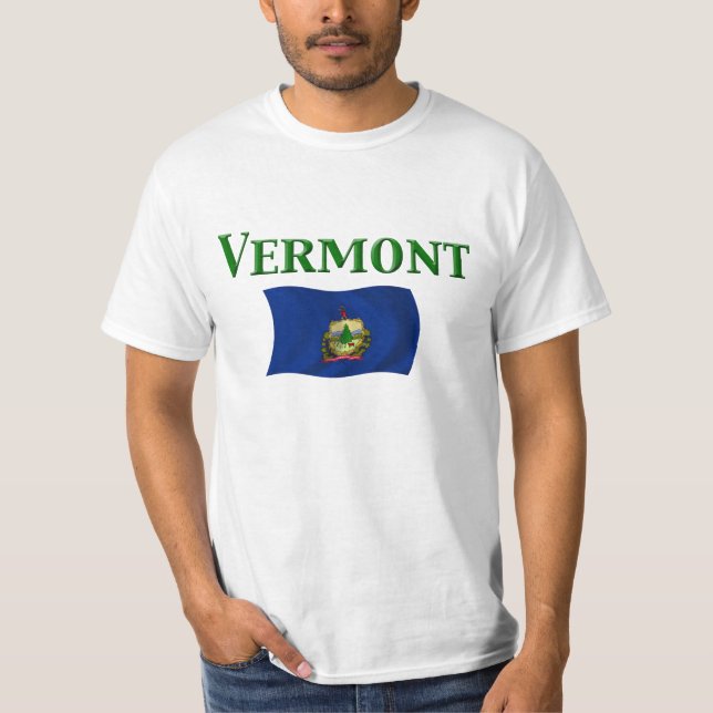 Camiseta Bandeira de Vermont (Frente)