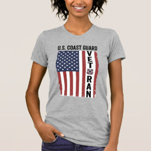Camiseta Bandeira de Veterano da Guarda Costeira Design Vet