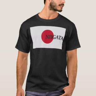 Camiseta Bandeira de Viagem da Ásia de Niigata Japão