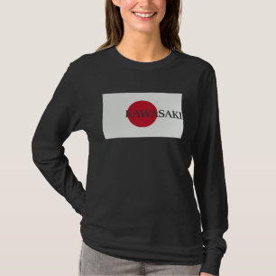 Camiseta Bandeira de Viagem da Ásia Kawasaki Japão