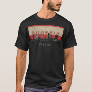 Camiseta bandeira de Viena Skyline Vacation Souvenir
