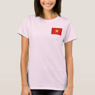 Camiseta Bandeira de Vietnam + T-shirt do mapa