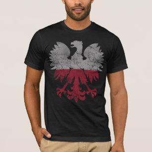 Camiseta Bandeira de Vintage da águia-branca Polônia
