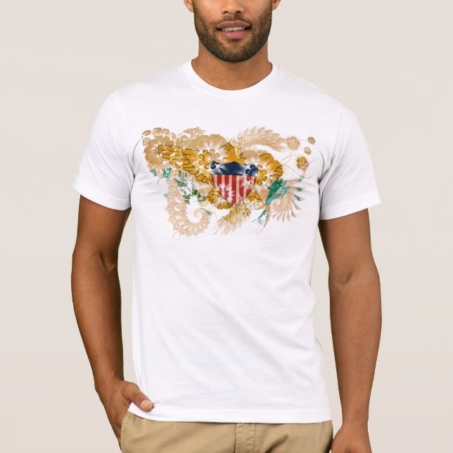 Camiseta Bandeira de Virgin Islands (Frente)