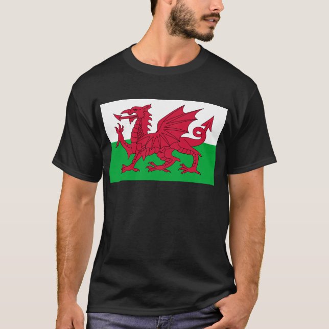 Camiseta bandeira de wales (Frente)