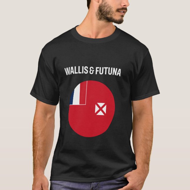 Camiseta Bandeira de Wallis e Futuna Moderna (Frente)
