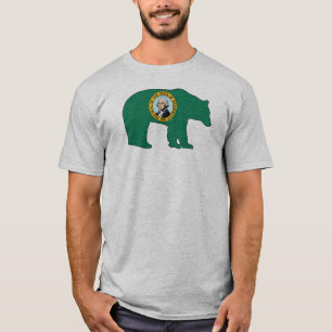 Camiseta Bandeira de Washington Urso
