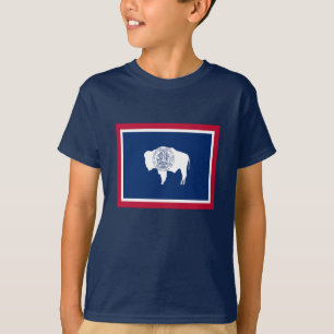 Camiseta Bandeira de Wyoming