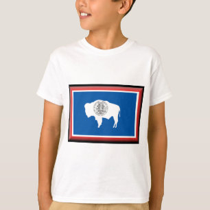 Camiseta Bandeira de Wyoming