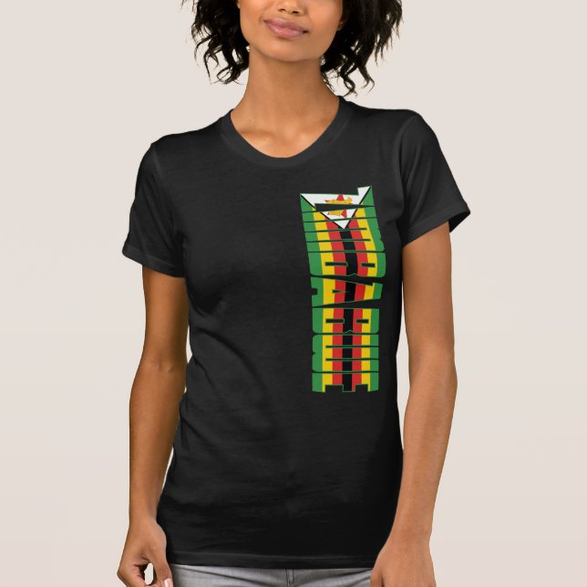 Camiseta Bandeira de Zimbabwe (Frente)
