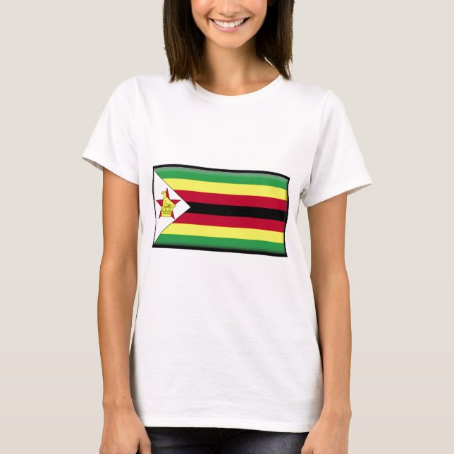 Camiseta Bandeira de Zimbabwe (Frente)
