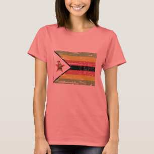 Camiseta Bandeira de Zimbabwe do vintage