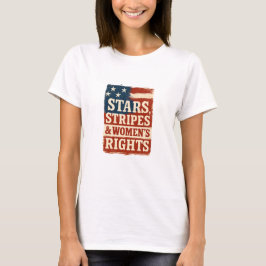 Camiseta Bandeira Desgastada Estrelas, Listras e Direitos d