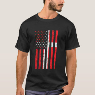 Camiseta Bandeira Dinamarquês Americano