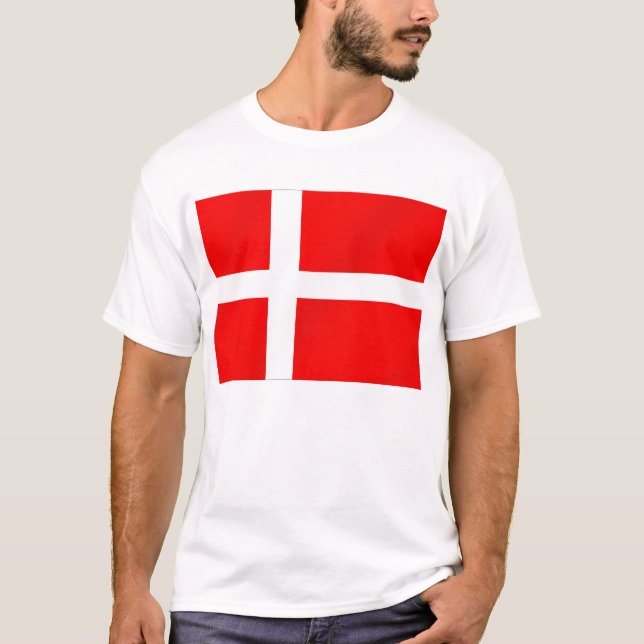 Camiseta Bandeira dinamarquesa de Dinamarca para (Frente)