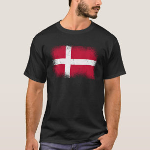Camiseta Bandeira dinamarquesa Dinamarca