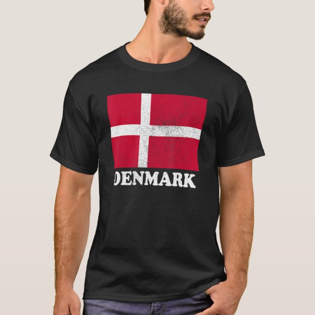 Camiseta Bandeira Dinamarquesa Orgulho Dinamarquês (Frente)