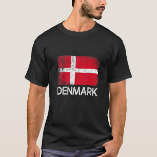 Camiseta Bandeira Dinamarquesa Vintage - Dinamarca