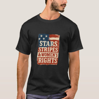 Camiseta Bandeira Distress com Estrelas, Listras e Direitos