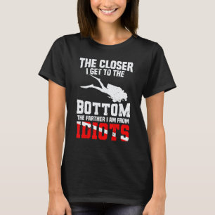 Camiseta Bandeira Divertida de Mergulho Bandeira Cotações d