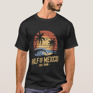 Camiseta Bandeira divertida retrô vintage do Golfo do Méxic