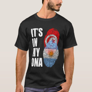 Camiseta Bandeira Dna Do Patrimônio Misturado Tunisino E Ar
