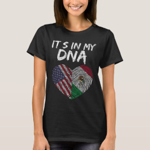 Camiseta Bandeira Dna Usa Americana Bandeira Mexicana Méxic