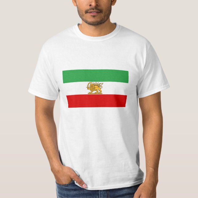 Camiseta Bandeira do شیروخورشید de Persia/Irã (1964-1980) - (Frente)