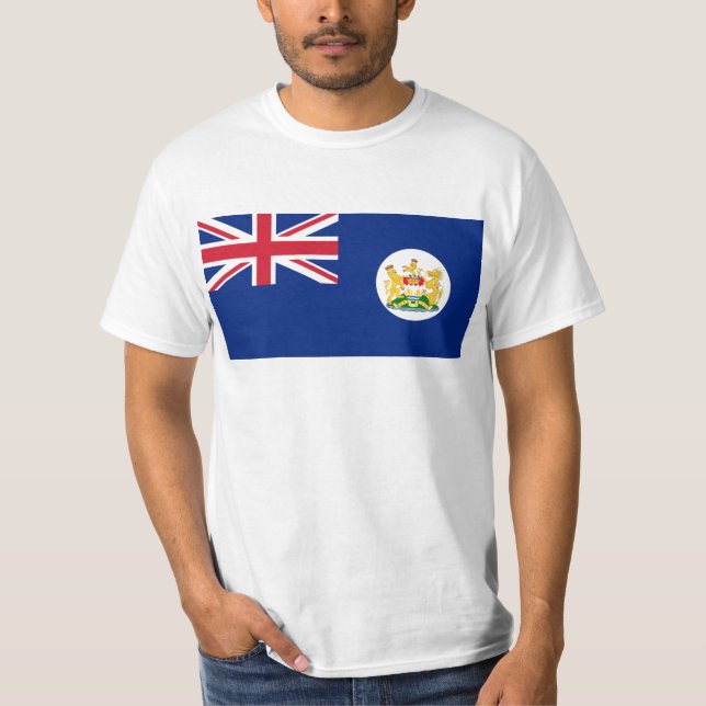 Camiseta Bandeira do 英屬香港 de Hong Kong (1959 - 1997) (Frente)