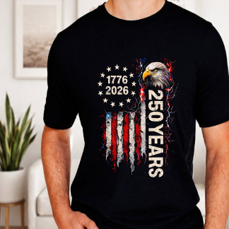 Camiseta Bandeira do 250º aniversário do Dia da Independênc