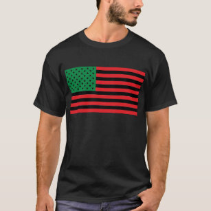Camiseta Bandeira do afro-americano - preto e verde