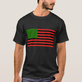 Camiseta Bandeira do afro-americano - preto e verde